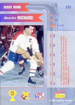 1995 Signature Rookies Draft Day - Championship Series #CS5 Maurice Richard Back