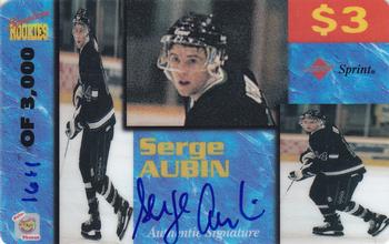 1995 Signature Rookies Auto-Phonex - $3 Phone Cards #4 Serge Aubin Front