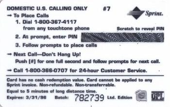 1995 Signature Rookies Auto-Phonex - $3 Phone Cards #7 Zac Bierk Back