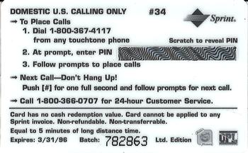 1995 Signature Rookies Auto-Phonex - $3 Phone Cards #8 Lou Body Back