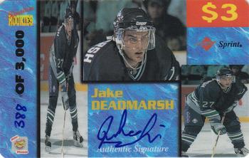 1995 Signature Rookies Auto-Phonex - $3 Phone Cards #12 Jake Deadmarsh Front