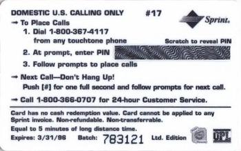 1995 Signature Rookies Auto-Phonex - $3 Phone Cards #17 Jochen Hecht Back