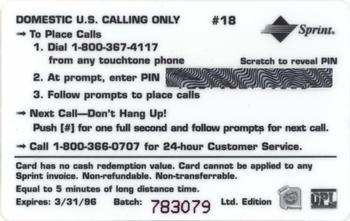 1995 Signature Rookies Auto-Phonex - $3 Phone Cards #18 Martin Hohenberger Back