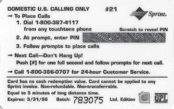 1995 Signature Rookies Auto-Phonex - $3 Phone Cards #21 Shane Kenny Back