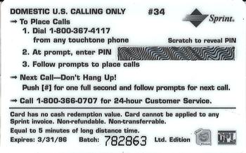 1995 Signature Rookies Auto-Phonex - $3 Phone Cards #23 Justin Kurtz Back