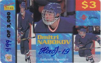 1995 Signature Rookies Auto-Phonex - $3 Phone Cards #30 Dmitri Nabokov Front