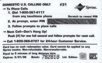 1995 Signature Rookies Auto-Phonex - $3 Phone Cards #31 Todd Norman Back