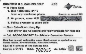 1995 Signature Rookies Auto-Phonex - $3 Phone Cards #38 Brian Scott Back