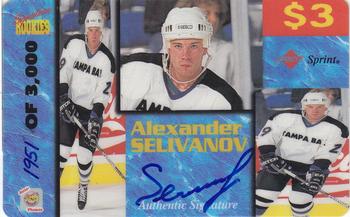 1995 Signature Rookies Auto-Phonex - $3 Phone Cards #39 Alexander Selivanov Front