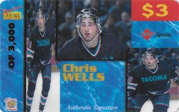 1995 Signature Rookies Auto-Phonex - Phone Card Samples #NNO Chris Wells Front