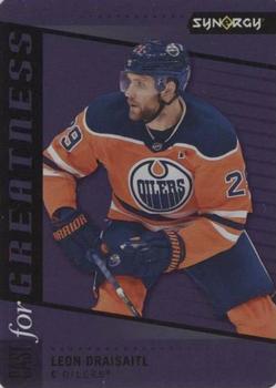 2020-21 Upper Deck Synergy - Cast for Greatness Purple #CG-8 Leon Draisaitl Front