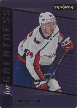 2020-21 Upper Deck Synergy - Cast for Greatness Purple #CG-9 John Carlson Front