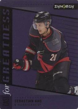 2020-21 Upper Deck Synergy - Cast for Greatness Purple #CG-14 Sebastian Aho Front