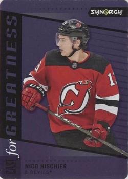 2020-21 Upper Deck Synergy - Cast for Greatness Purple #CG-21 Nico Hischier Front