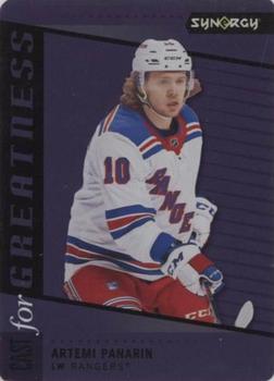 2020-21 Upper Deck Synergy - Cast for Greatness Purple #CG-25 Artemi Panarin Front