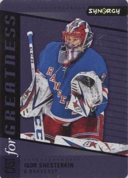 2020-21 Upper Deck Synergy - Cast for Greatness Purple #CG-28 Igor Shesterkin Front