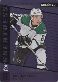 2020-21 Upper Deck Synergy - Cast for Greatness Purple #CG-32 Jason Robertson Front