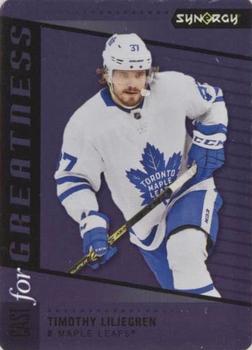 2020-21 Upper Deck Synergy - Cast for Greatness Purple #CG-34 Timothy Liljegren Front