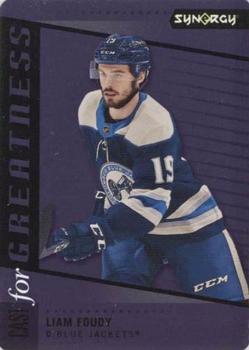 2020-21 Upper Deck Synergy - Cast for Greatness Purple #CG-35 Liam Foudy Front