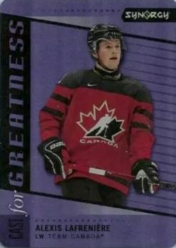 2020-21 Upper Deck Synergy - Cast for Greatness Purple #CG-36 Alexis Lafreniere Front
