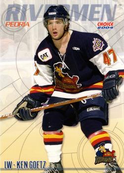 2003-04 Choice Peoria Rivermen (ECHL) #13 Ken Goetz Front