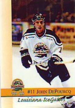 1999-00 Roox Louisiana IceGators (ECHL) #NNO John DePourcq Front