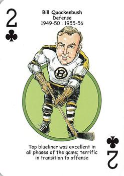 2018 Hero Decks Boston Bruins Hockey Heroes Playing Cards #2♣ Bill Quackenbush Front