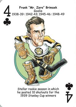 2018 Hero Decks Boston Bruins Hockey Heroes Playing Cards #4♣ Frank Brimsek Front