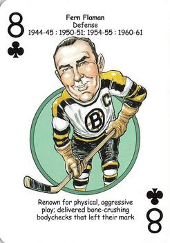 2018 Hero Decks Boston Bruins Hockey Heroes Playing Cards #8♣ Fern Flaman Front