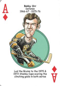 2018 Hero Decks Boston Bruins Hockey Heroes Playing Cards #A♦ Bobby Orr Front