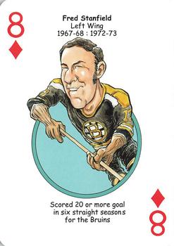 2018 Hero Decks Boston Bruins Hockey Heroes Playing Cards #8♦ Fred Stanfield Front