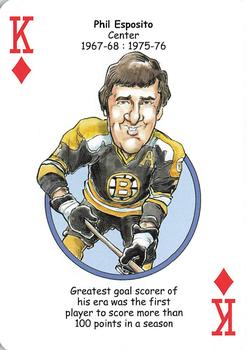 2018 Hero Decks Boston Bruins Hockey Heroes Playing Cards #K♦ Phil Esposito Front