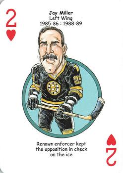 2018 Hero Decks Boston Bruins Hockey Heroes Playing Cards #2♥ Jay Miller Front