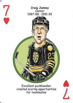 2018 Hero Decks Boston Bruins Hockey Heroes Playing Cards #7♥ Craig Janney Front