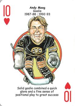 2018 Hero Decks Boston Bruins Hockey Heroes Playing Cards #10♥ Andy Moog Front