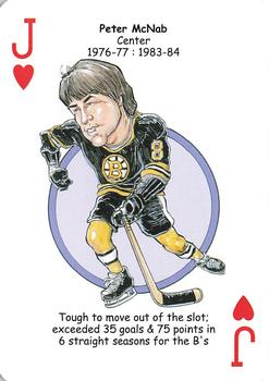 2018 Hero Decks Boston Bruins Hockey Heroes Playing Cards #J♥ Peter McNab Front