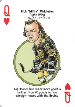 2018 Hero Decks Boston Bruins Hockey Heroes Playing Cards #Q♥ Rick Middleton Front