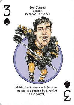 2018 Hero Decks Boston Bruins Hockey Heroes Playing Cards #3♠ Joe Juneau Front