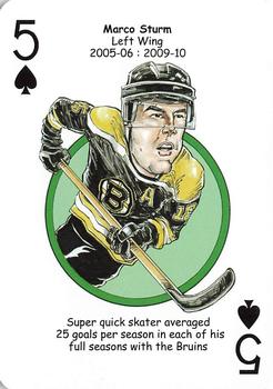 2018 Hero Decks Boston Bruins Hockey Heroes Playing Cards #5♠ Marco Sturm Front