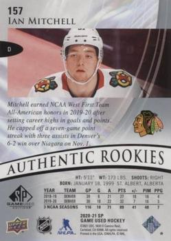 2020-21 SP Game Used #157 Ian Mitchell Back