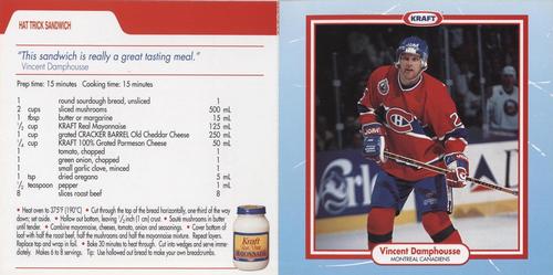 1993-94 Kraft NHL Superstar Recipes - Original Recipes #NNO Vincent Damphousse Front