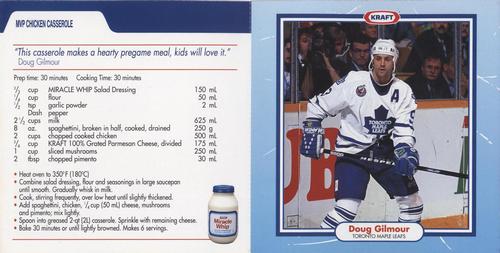 1993-94 Kraft NHL Superstar Recipes - Original Recipes #NNO Doug Gilmour Front