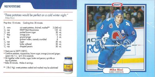 1993-94 Kraft NHL Superstar Recipes - Original Recipes #NNO Mike Ricci Front