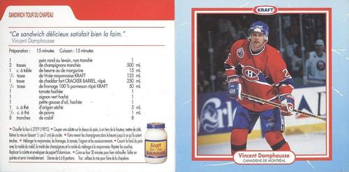1993-94 Kraft Recipes (French) - Recipes #NNO Vincent Damphousse Front