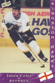 1998-99 Kingston Hawks (BNL) #20 Jason Coles Front