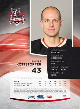 2009-10 Playercards Meisterset 2010 (DEL) #MS05 Rainer Kottstorfer Back