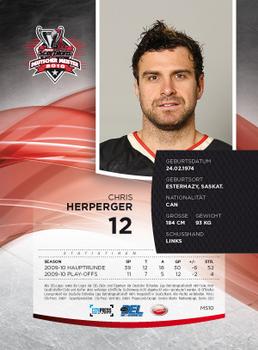 2009-10 Playercards Meisterset 2010 (DEL) #MS10 Chris Herperger Back