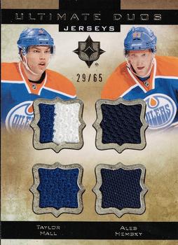 2013-14 Upper Deck Ultimate Collection - Ultimate Duos Jerseys #UDJ-HH Taylor Hall / Ales Hemsky Front