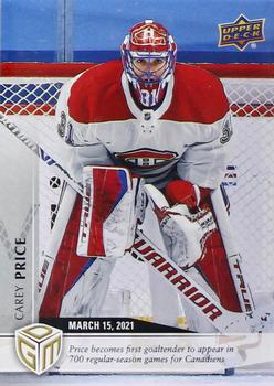 2020-21 Upper Deck Game Dated Moments #27 Carey Price Front