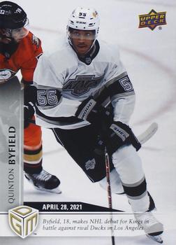 2020-21 Upper Deck Game Dated Moments #47 Quinton Byfield Front